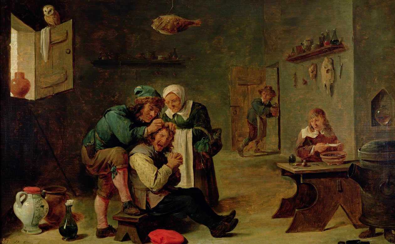 Chirurgická operace (olej) od David Teniers the Younger