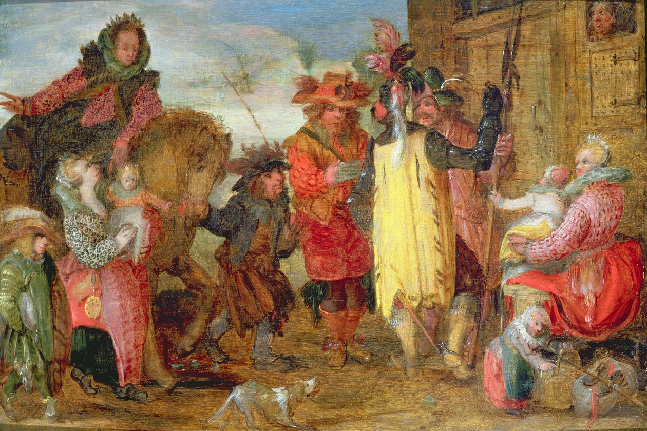 Jeanne de Flandres (1472-15459) bude vysvobodit vězně od David Vinckboons
