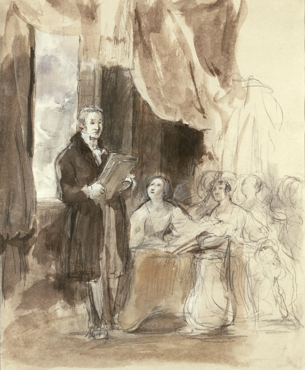Sir Robert Peel čte královně Viktorii od David Wilkie