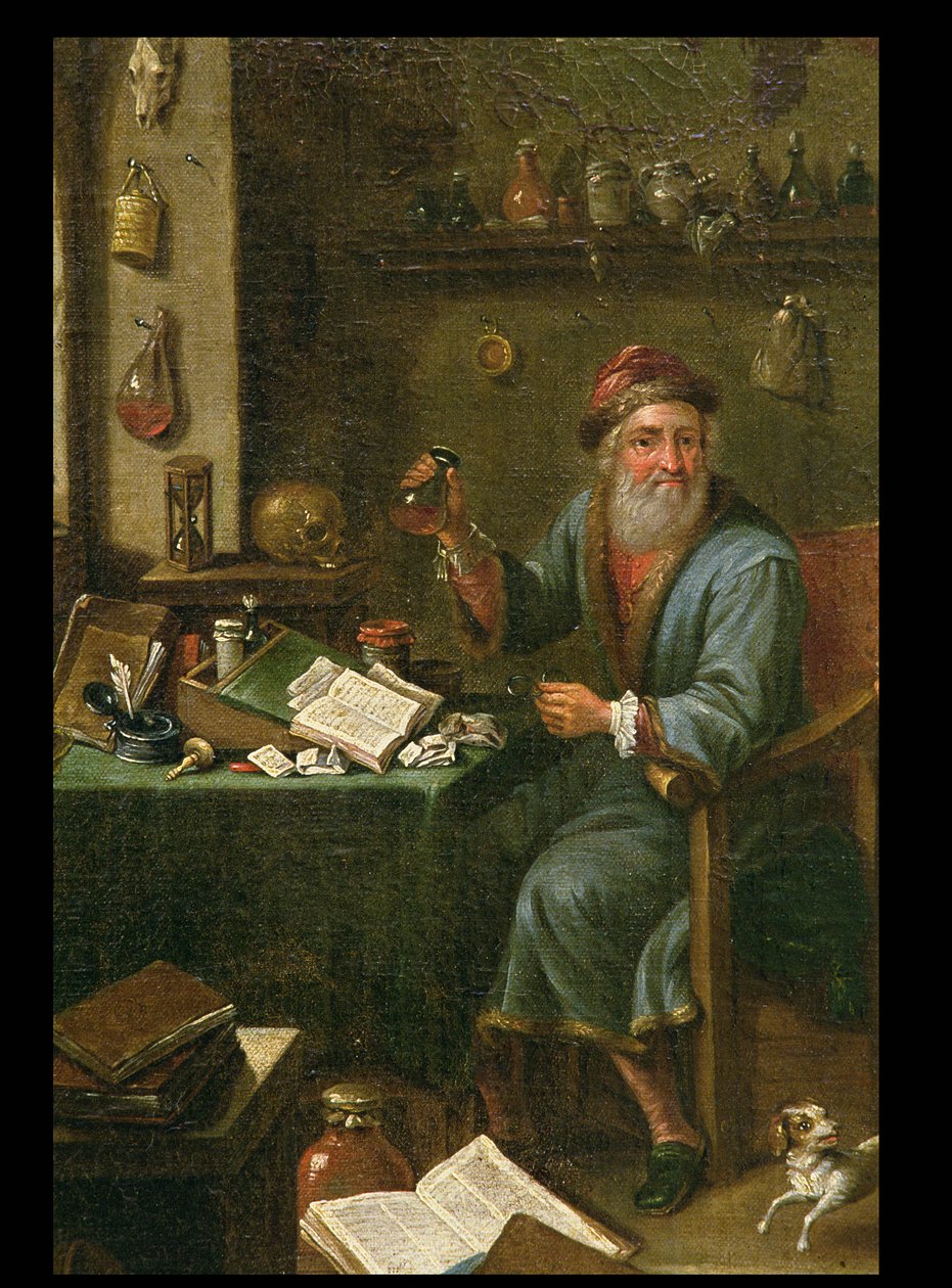 Alchymistova studie (detail, viz 164372) od David Teniers the Elder