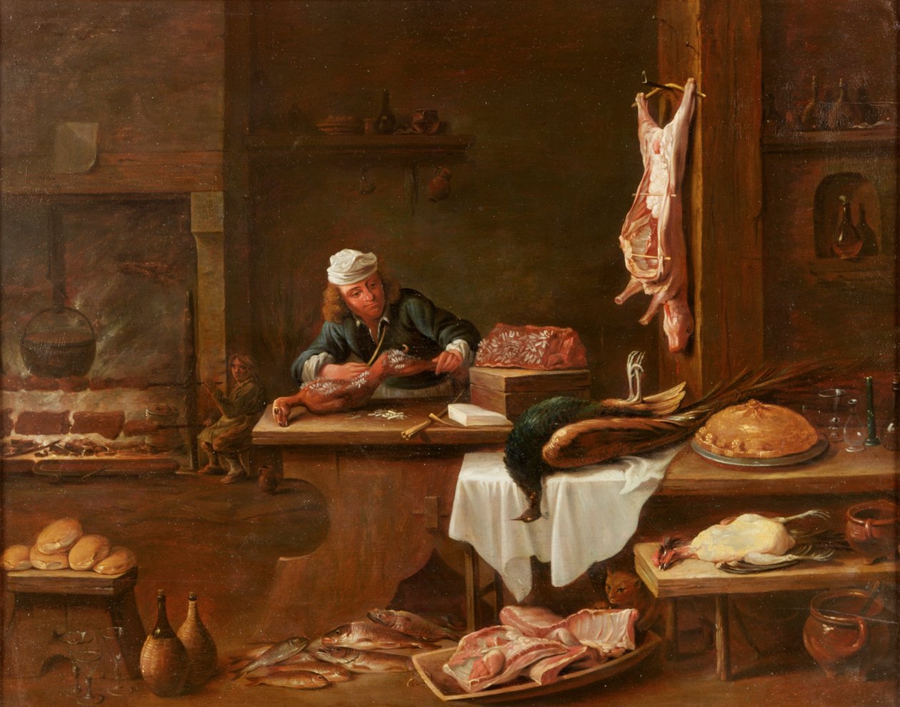 Kuchyně holandského sídla od David Teniers the Younger