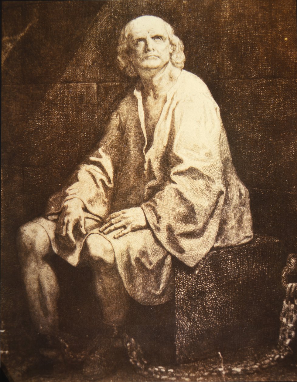 Kryštof Kolumbus v řetězech (litho) od John Ward Dunsmore