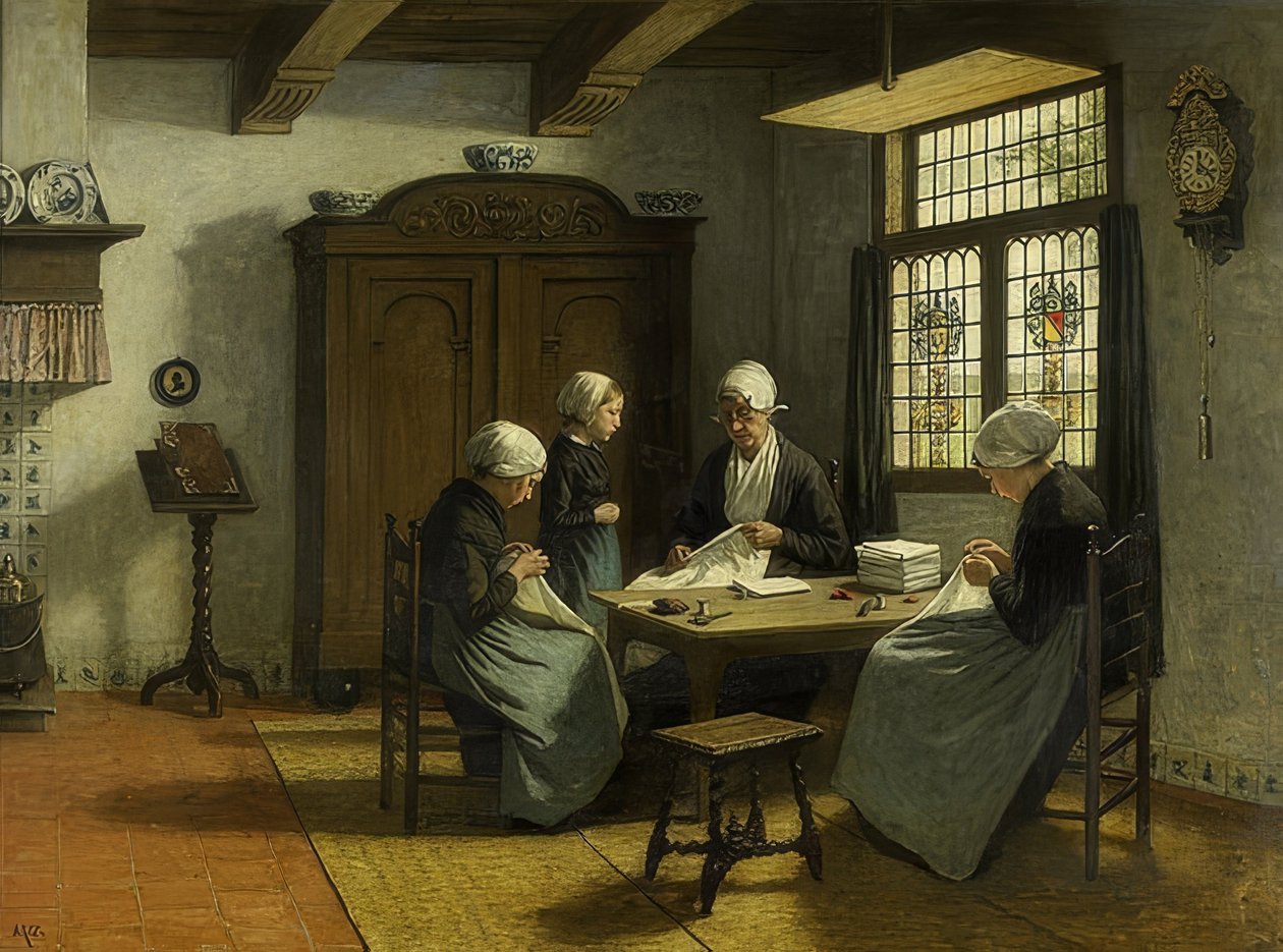Waisenhaus v Katwijk-Binnen. Um 1870-90 od David Adolph Constant Artz