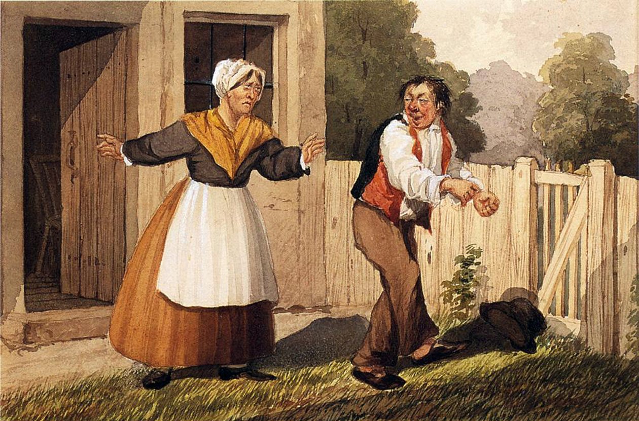 Opilý manžel, asi 1818 od David Claypoole Johnston