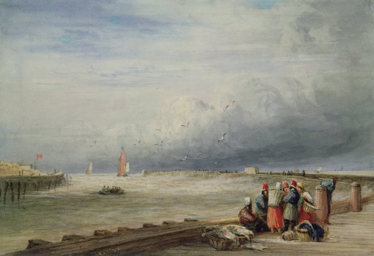 Calais Pier (wc) od David Cox
