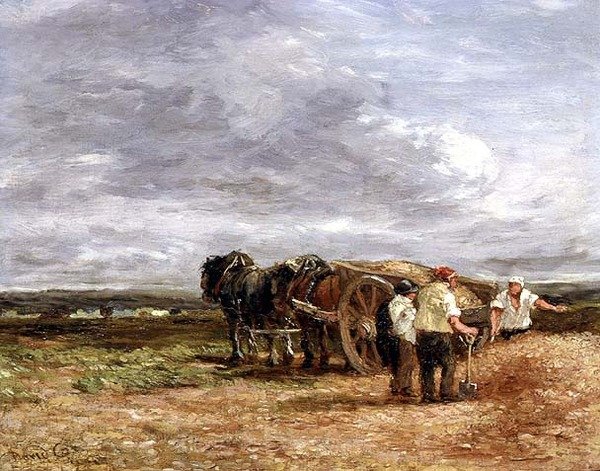 Carting Shingle (olej na panelu) od David Cox