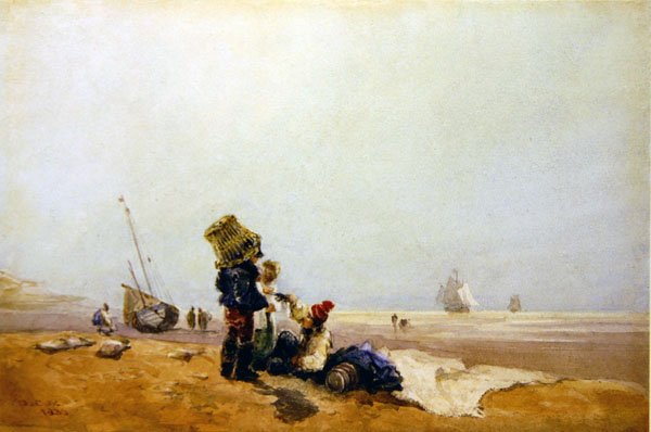 Rybáři na pobřeží od David Cox