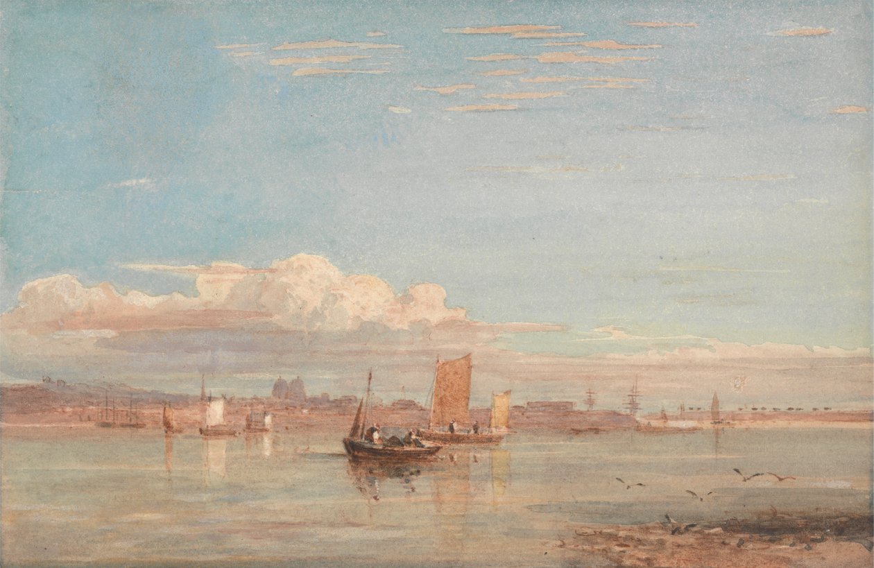 Greenwichská nemocnice z Woolwich Reach od David Cox