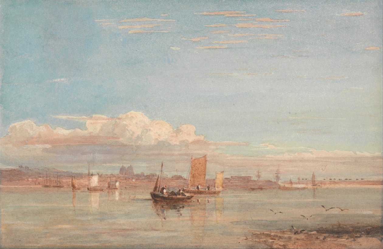Greenwichská nemocnice z Woolwich Reach od David Cox
