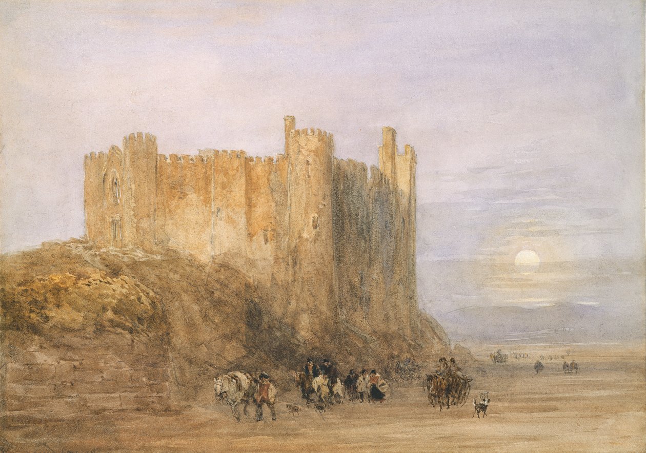 Hrad Laugharne, 1849 (wc na papíře) od David Cox