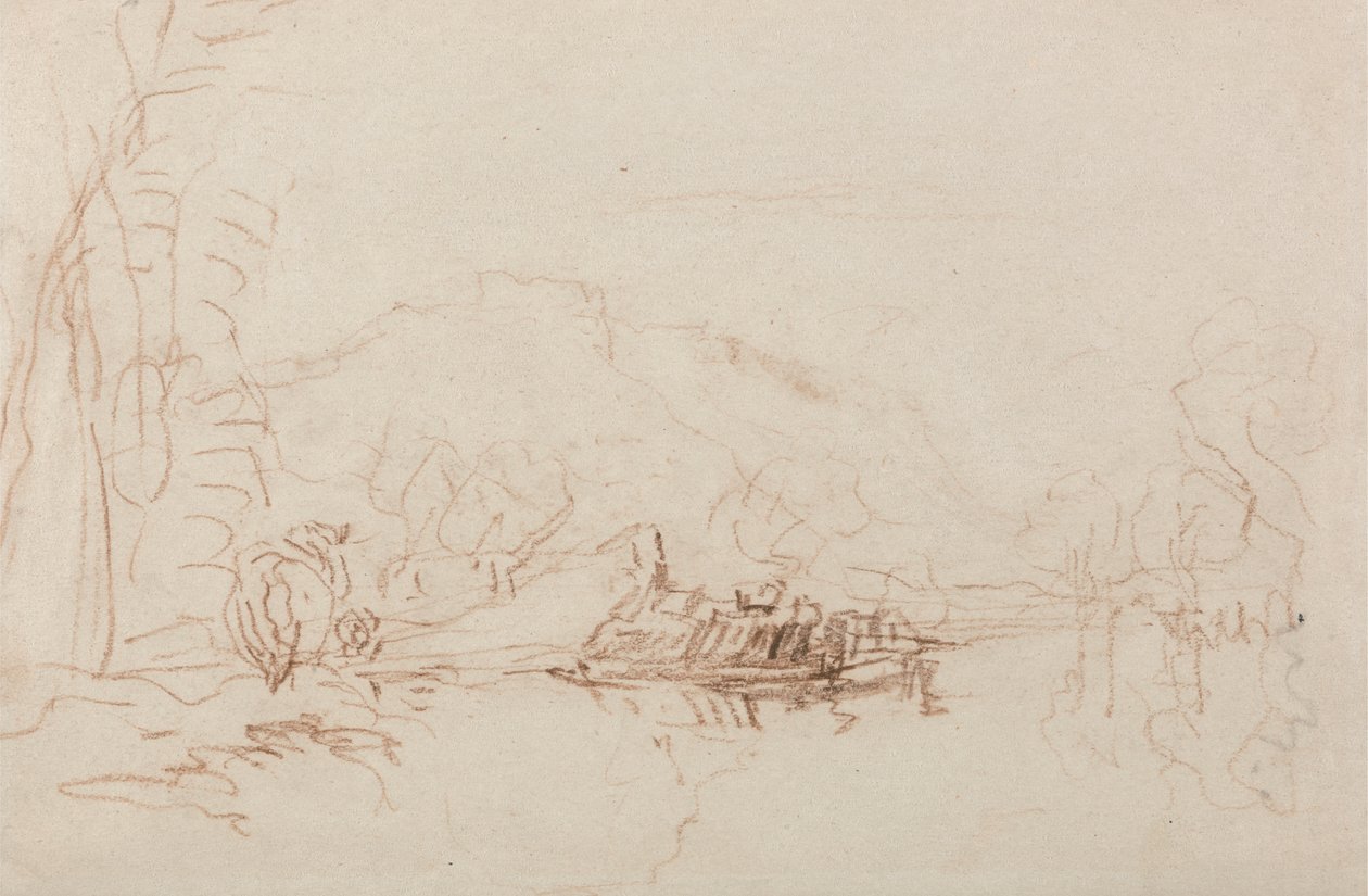 Říční scéna od David Cox