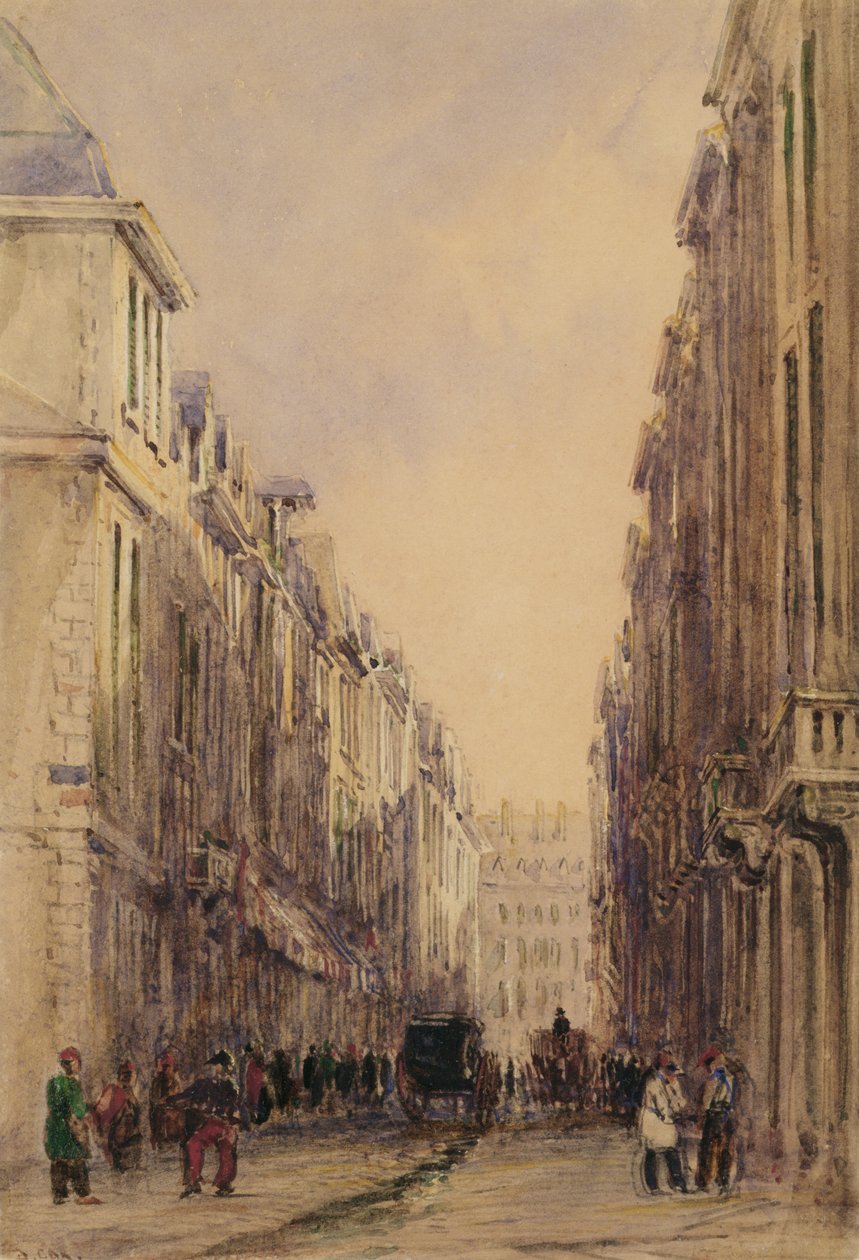 Rue Vivienne, Paříž (wc na papíře) od David Cox