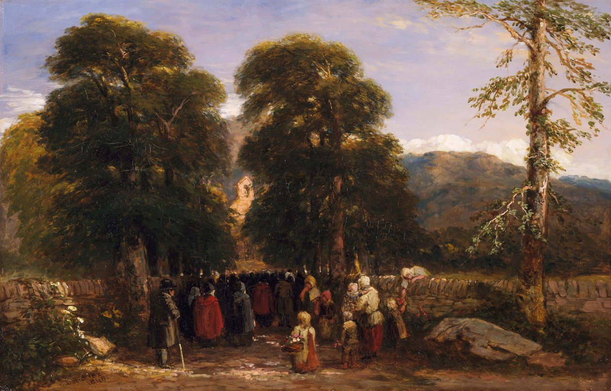 Velšský pohřeb, 1848 od David Cox
