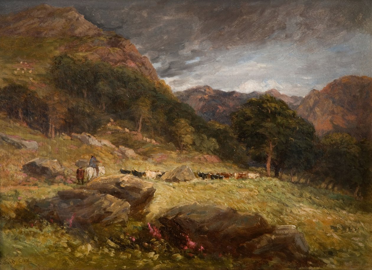 Pohánění dobytka, 1849. od David Cox the elder