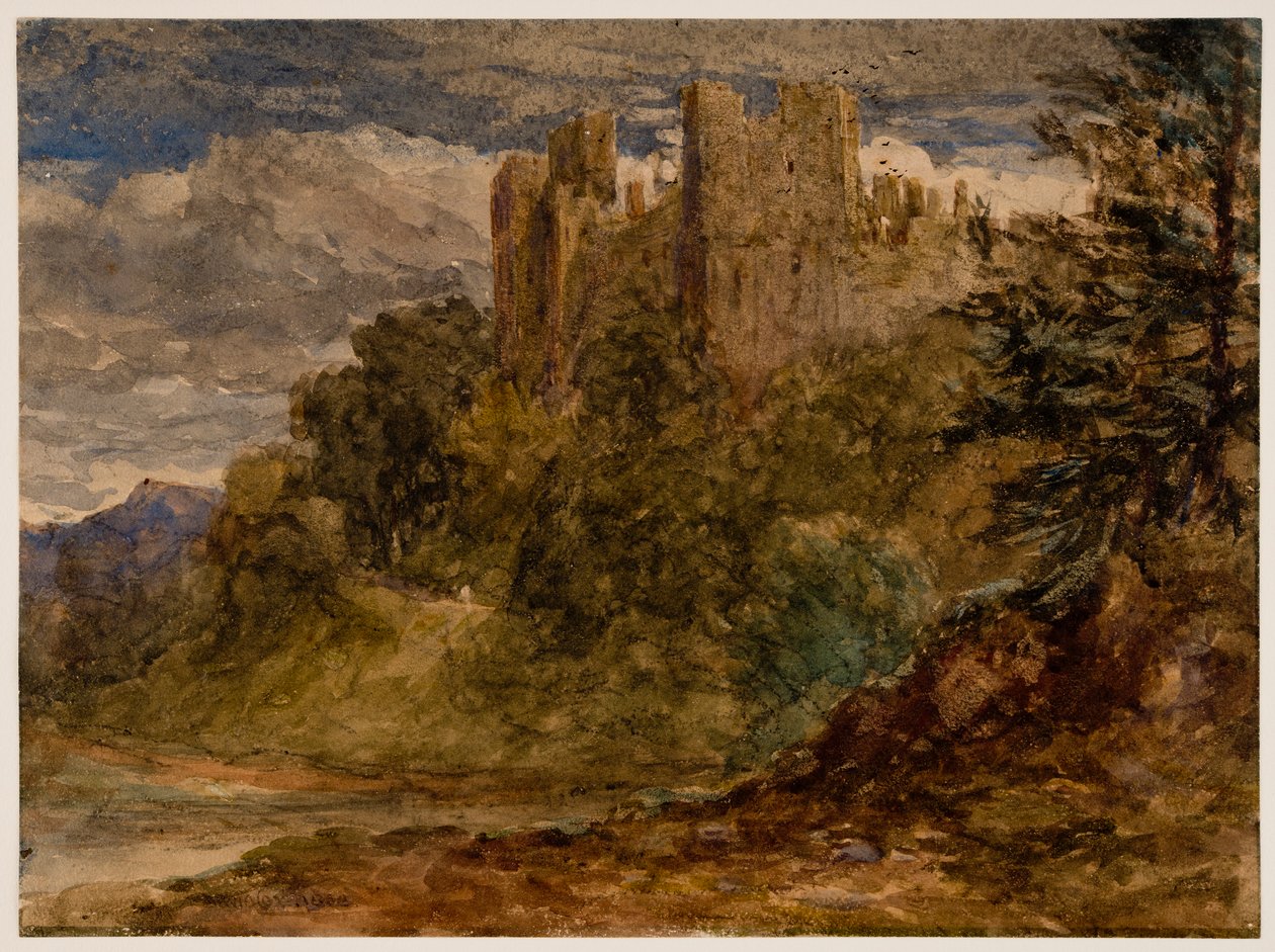 Zámek Ludlow, 19. století. od David Cox the elder