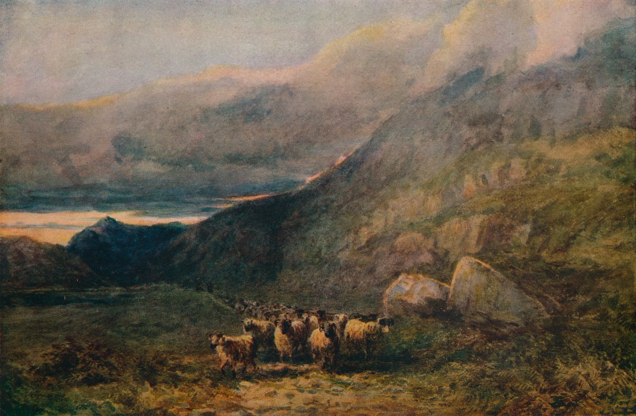 Horská cesta se spánkem, c1838 od David Cox the elder