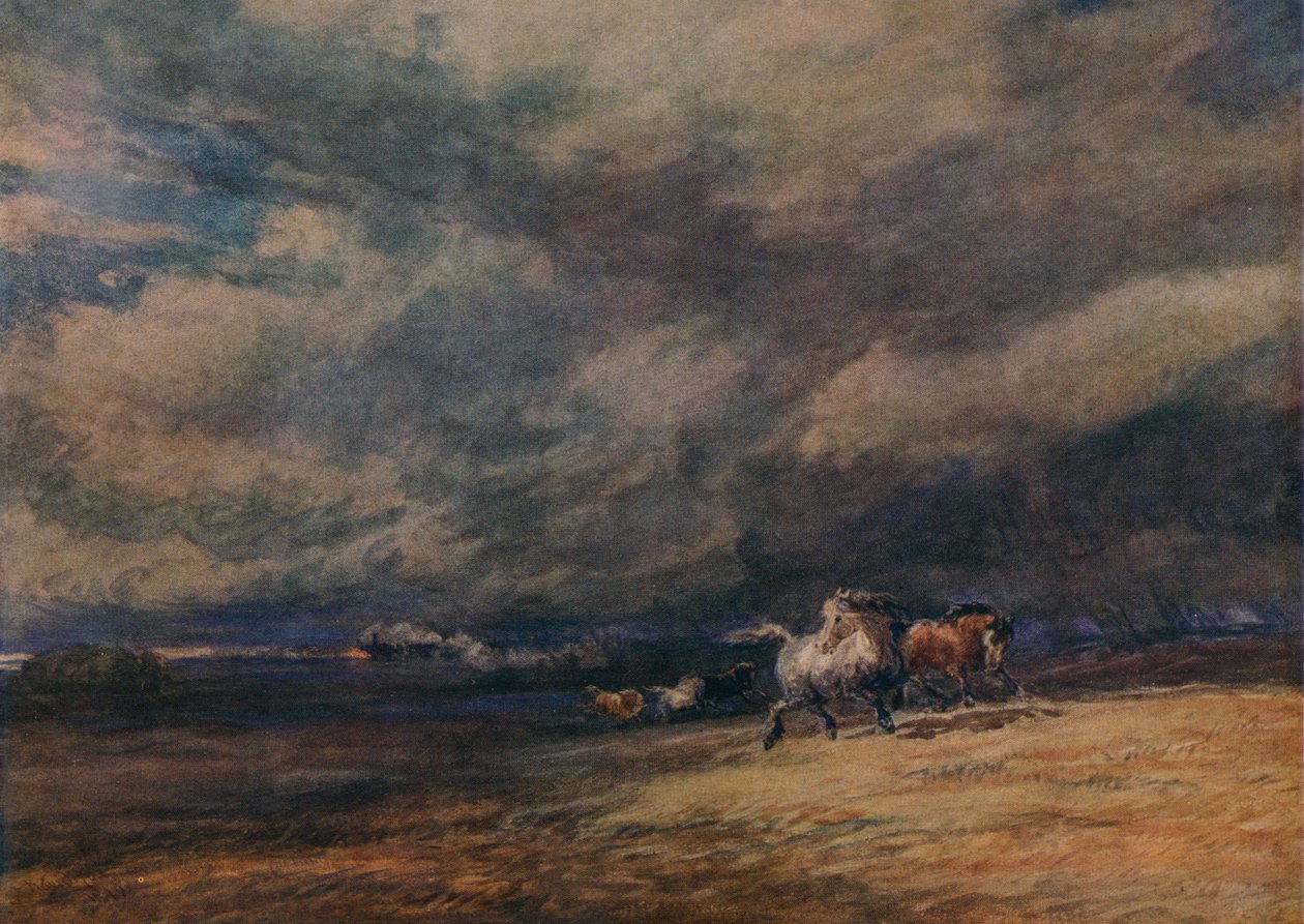 Noční vlak, 1849 od David Cox the elder