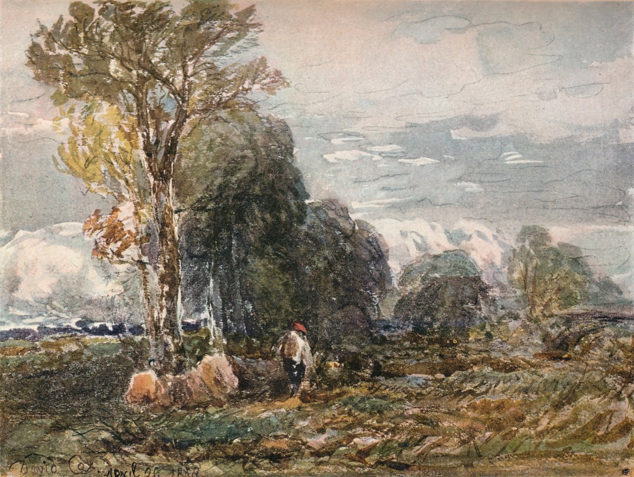 Dřevorubec, 1858 od David Cox the elder