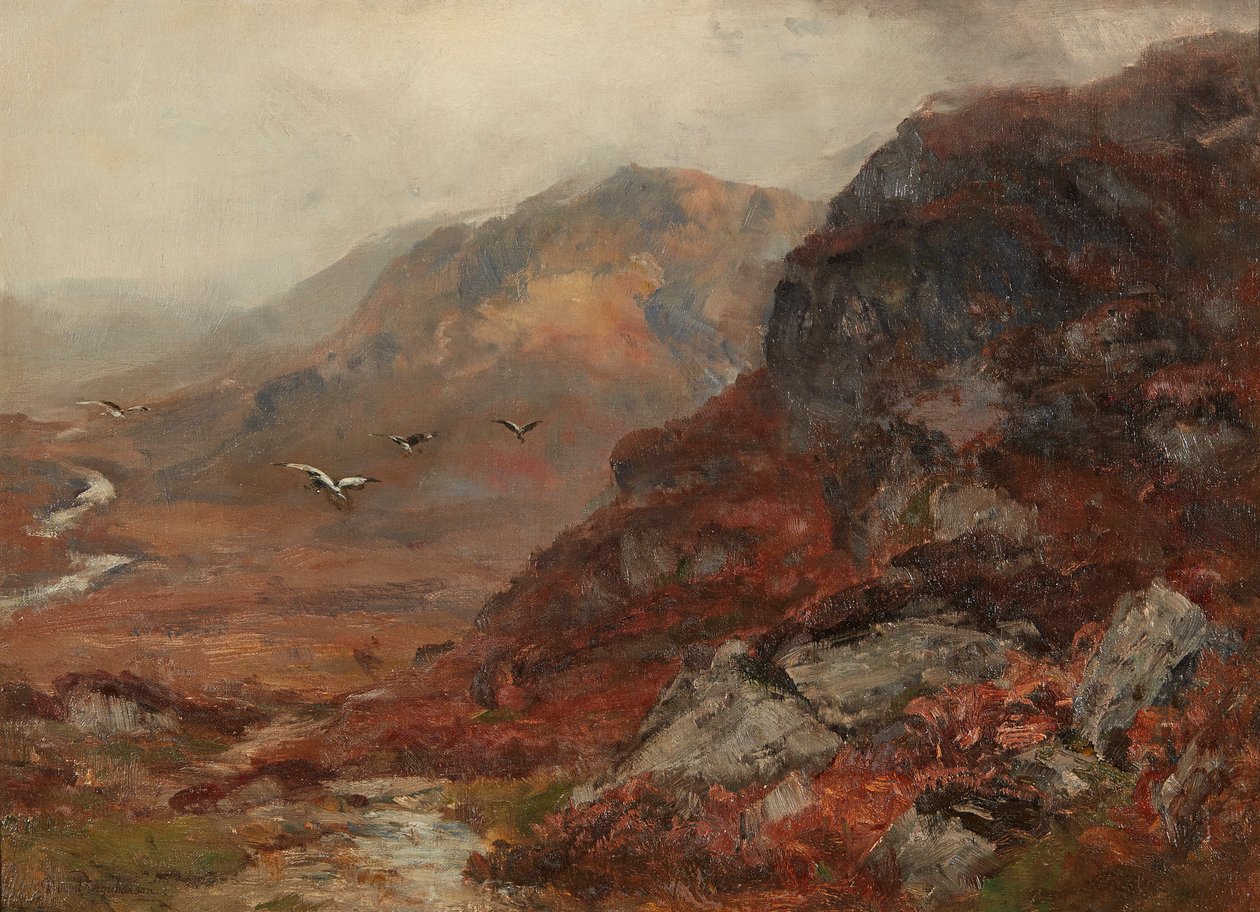 Highland Hills (olej na plátně) od David Farquharson