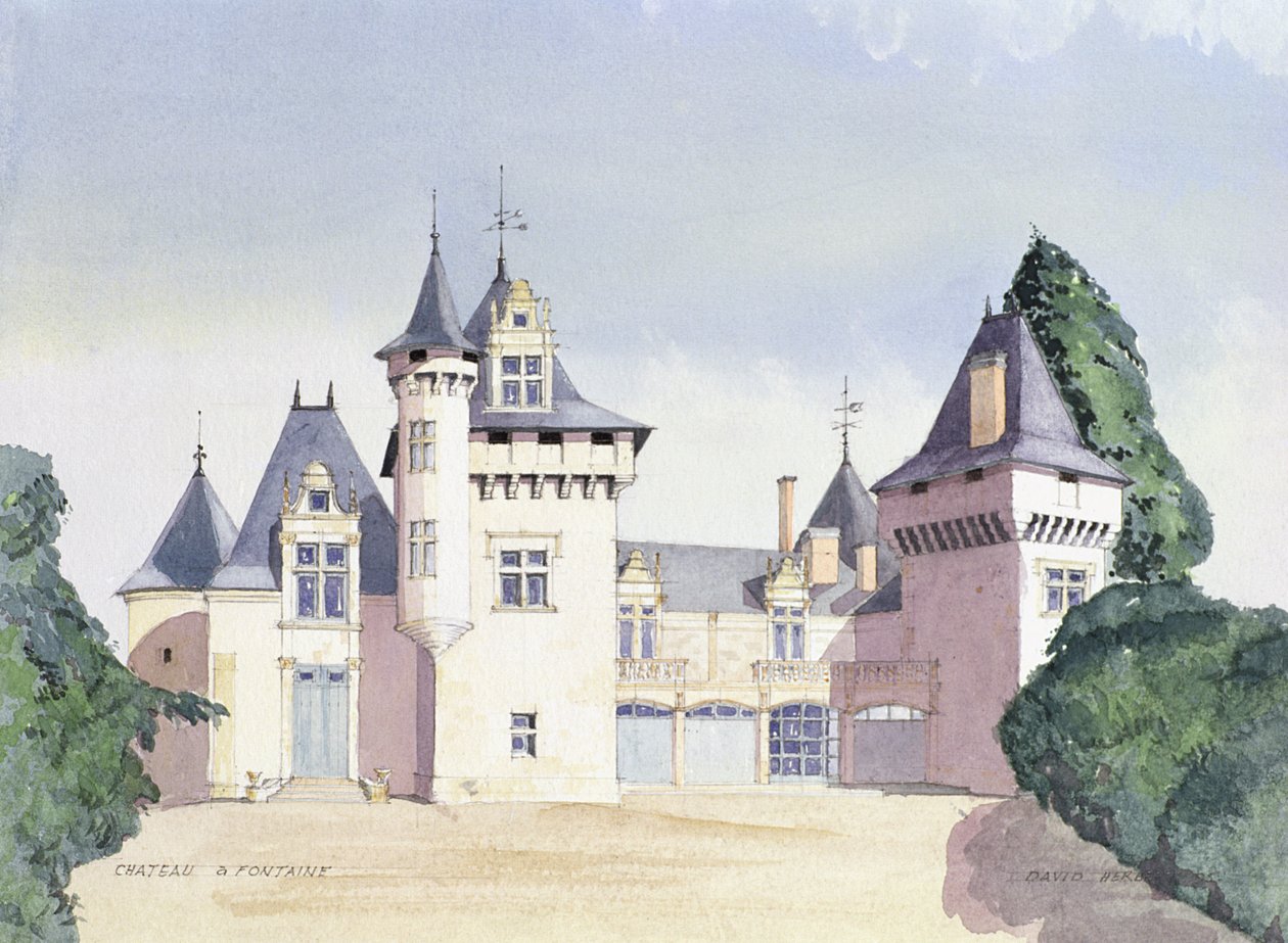 Chateau a Fontaine, 1995 (wc) od David Herbert