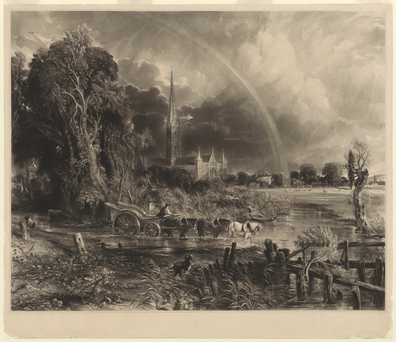 Salisbury Cathedral from the Meadows: the Rainbow od David Lucas