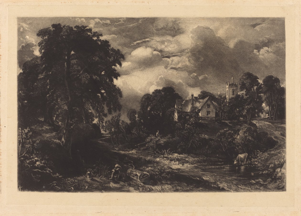 Farma Glebe (b) od David Lucas after John Constable