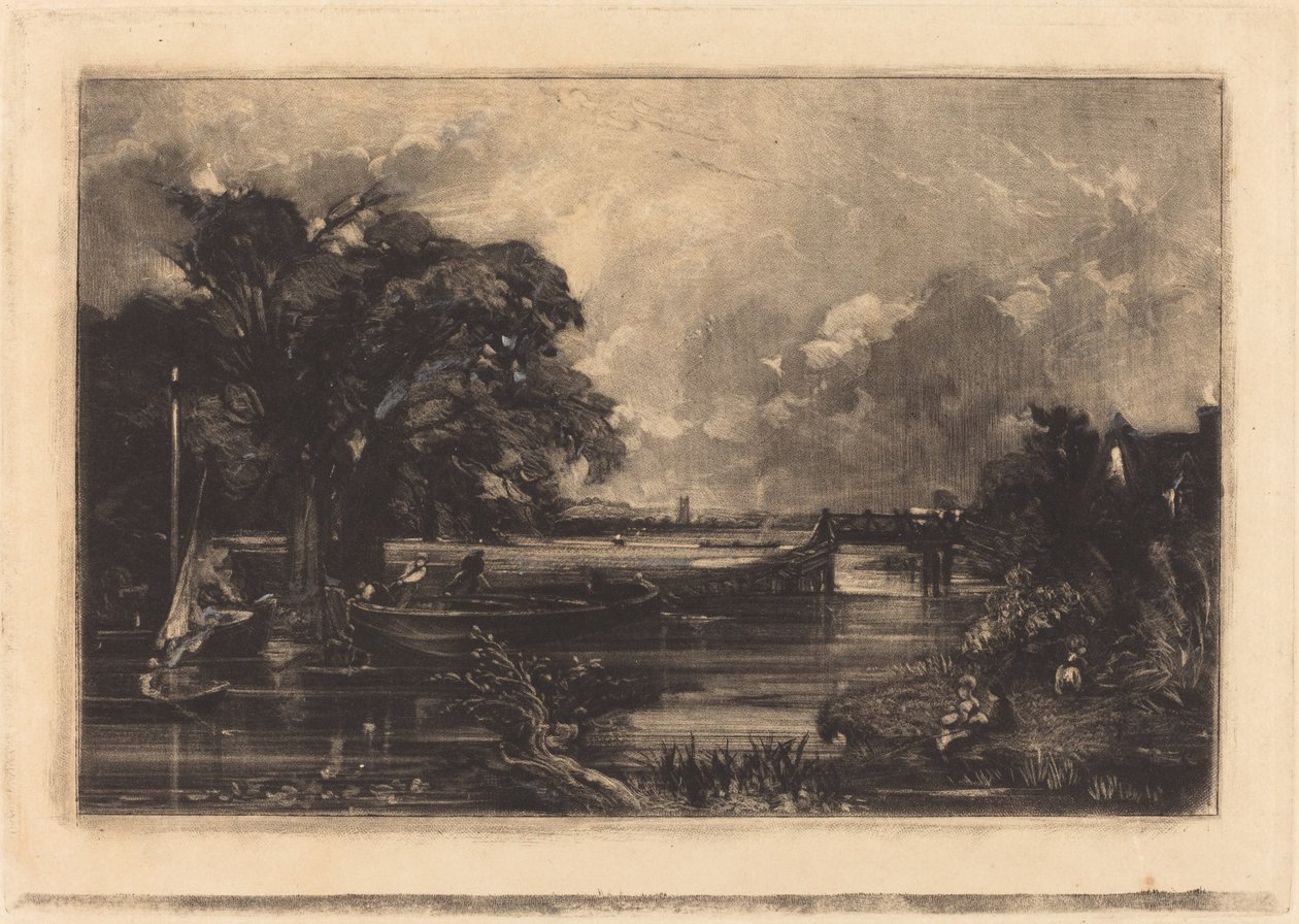 River Stour, Suffolk od David Lucas after John Constable