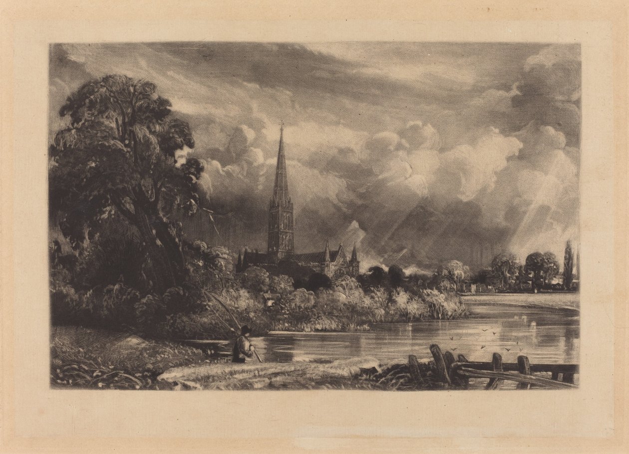 Katedrála v Salisbury od David Lucas after John Constable