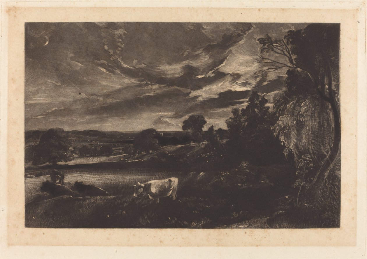 letní večer od David Lucas after John Constable