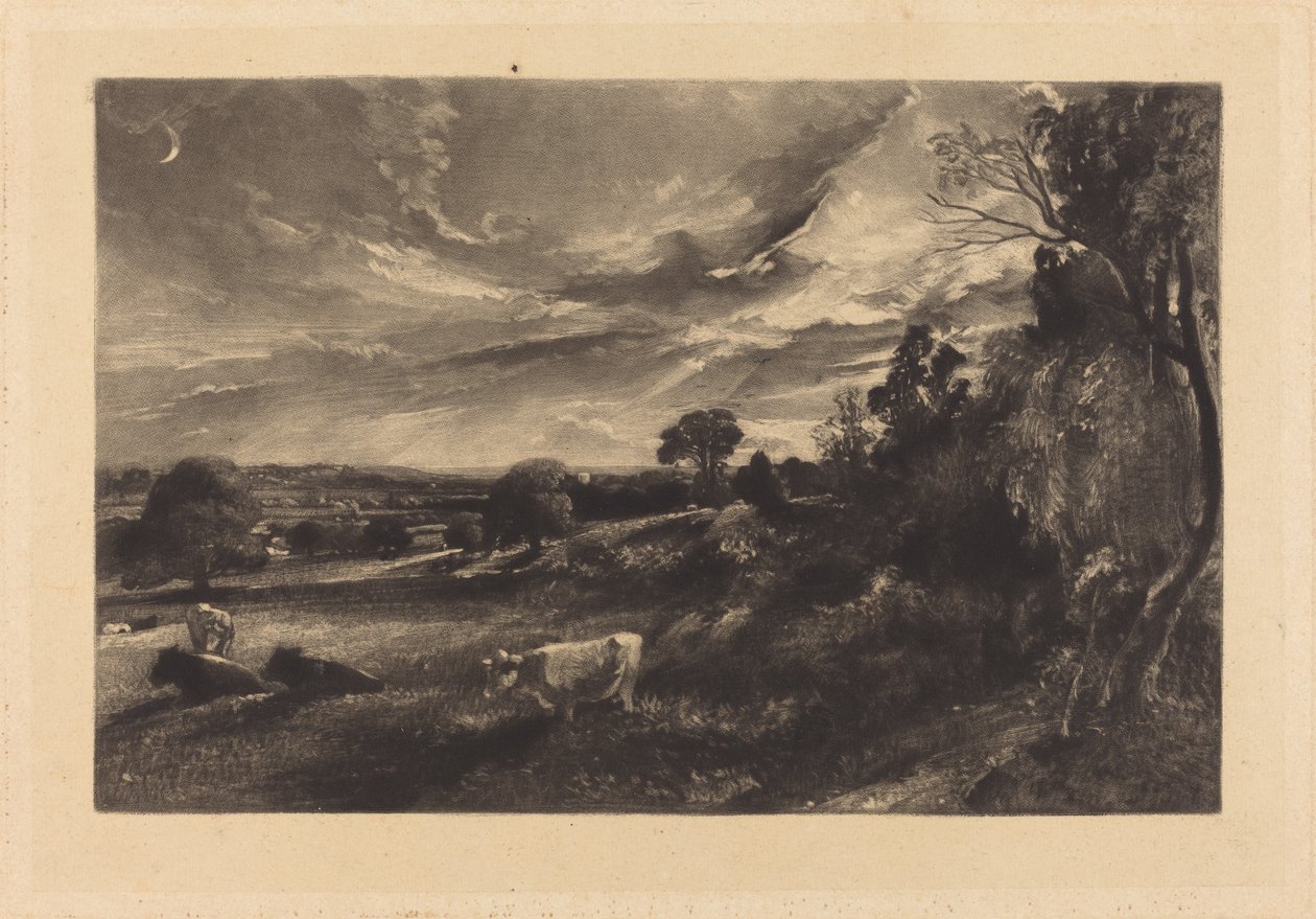 letní večer od David Lucas after John Constable