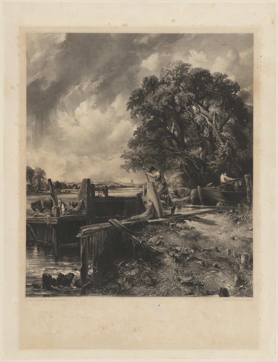 Zámek od David Lucas after John Constable