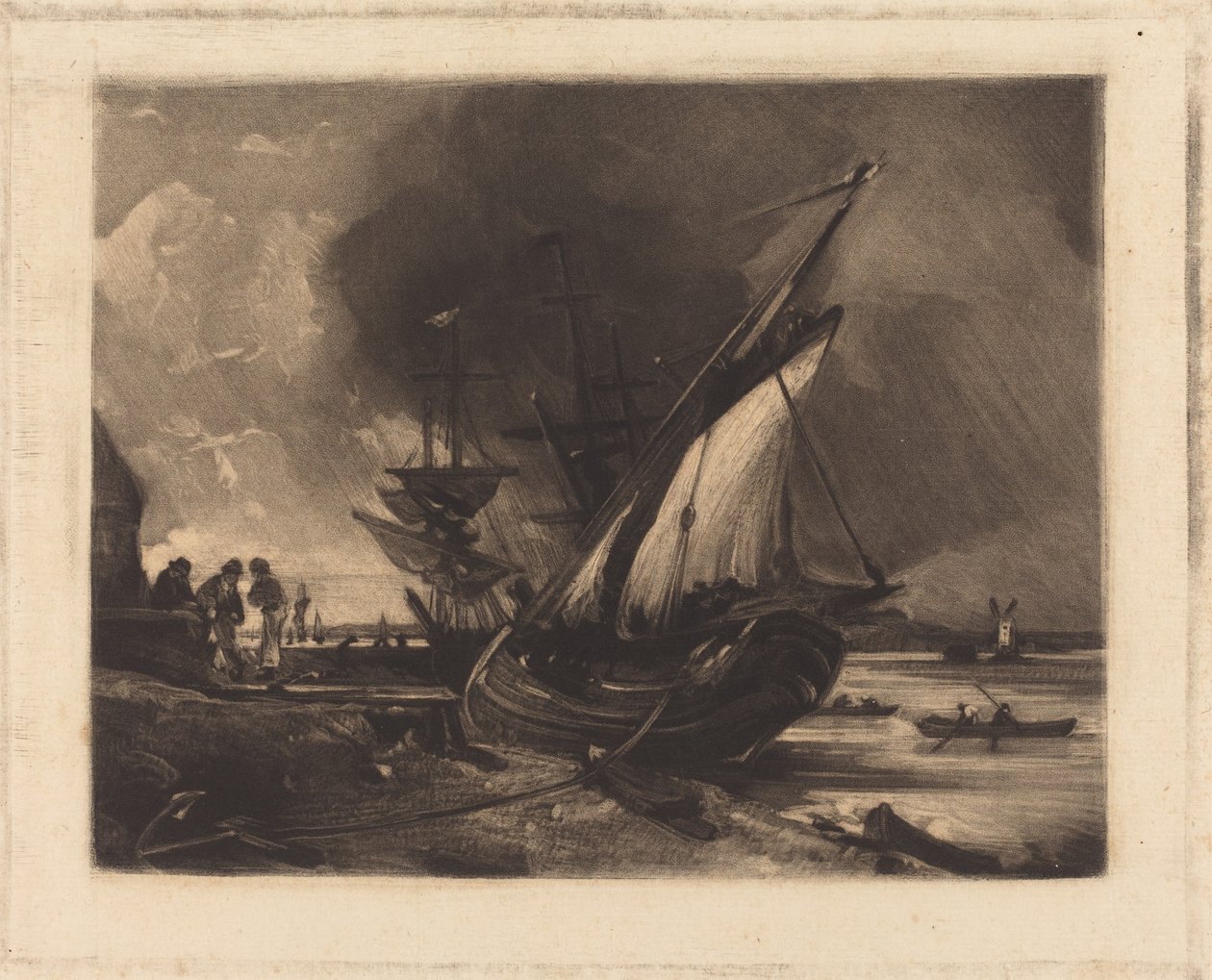 Pohled na Orwell od David Lucas after John Constable