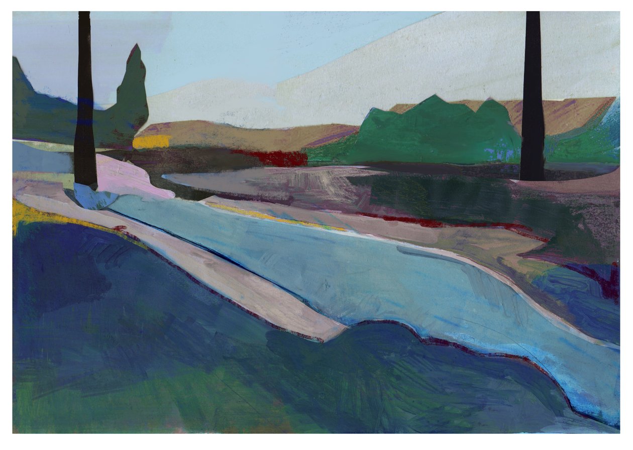 Hitchin Brook, 2023 (kombinovaná technika) od David McConochie