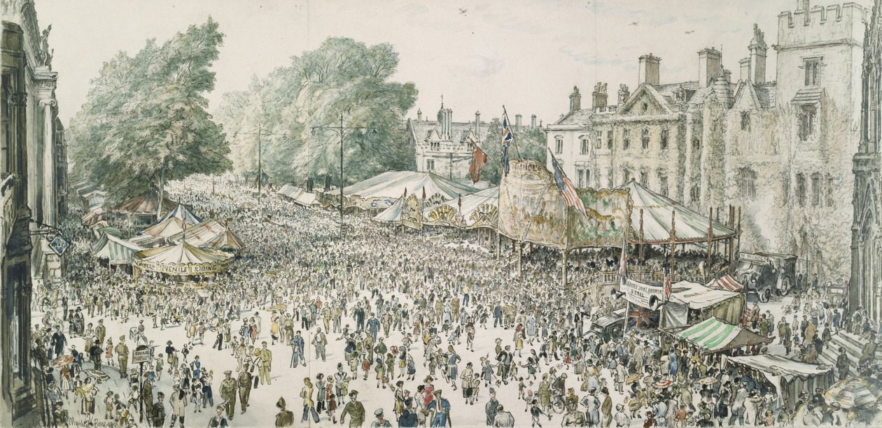 Veletrh St. Giles Fair, Oxford od David Muirhead Bone