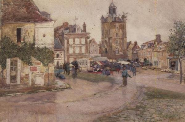 Market Day v Genilly, Francie od David Murray
