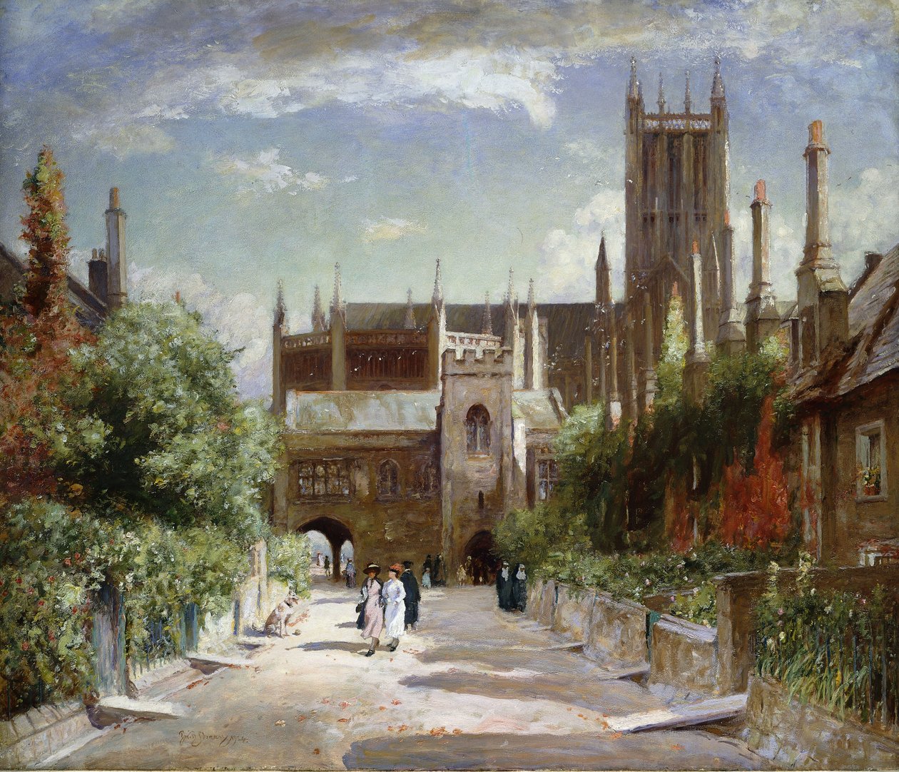 The Vicars" Close, katedrála Wells, 1924 od David Murray