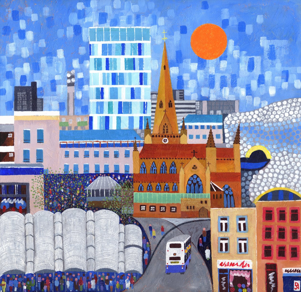 Bullring Sun, 2012 (akryl na plátně) od David Newton