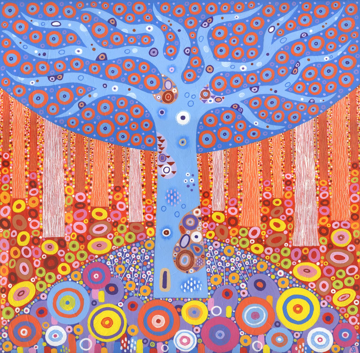 Kaleidoforest, 2018 (akryl na plátně) od David Newton