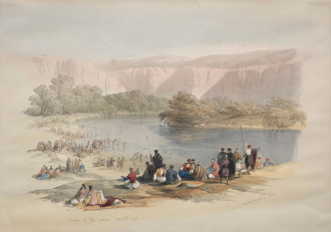 Banks of the Jordan, 1839. od David Roberts
