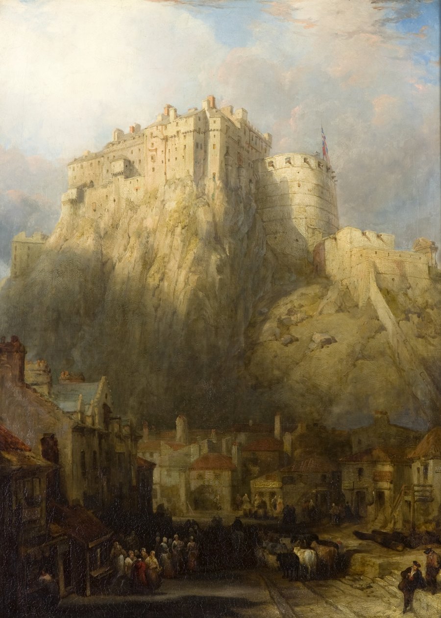 Město a hrad Edinburgh od David Roberts