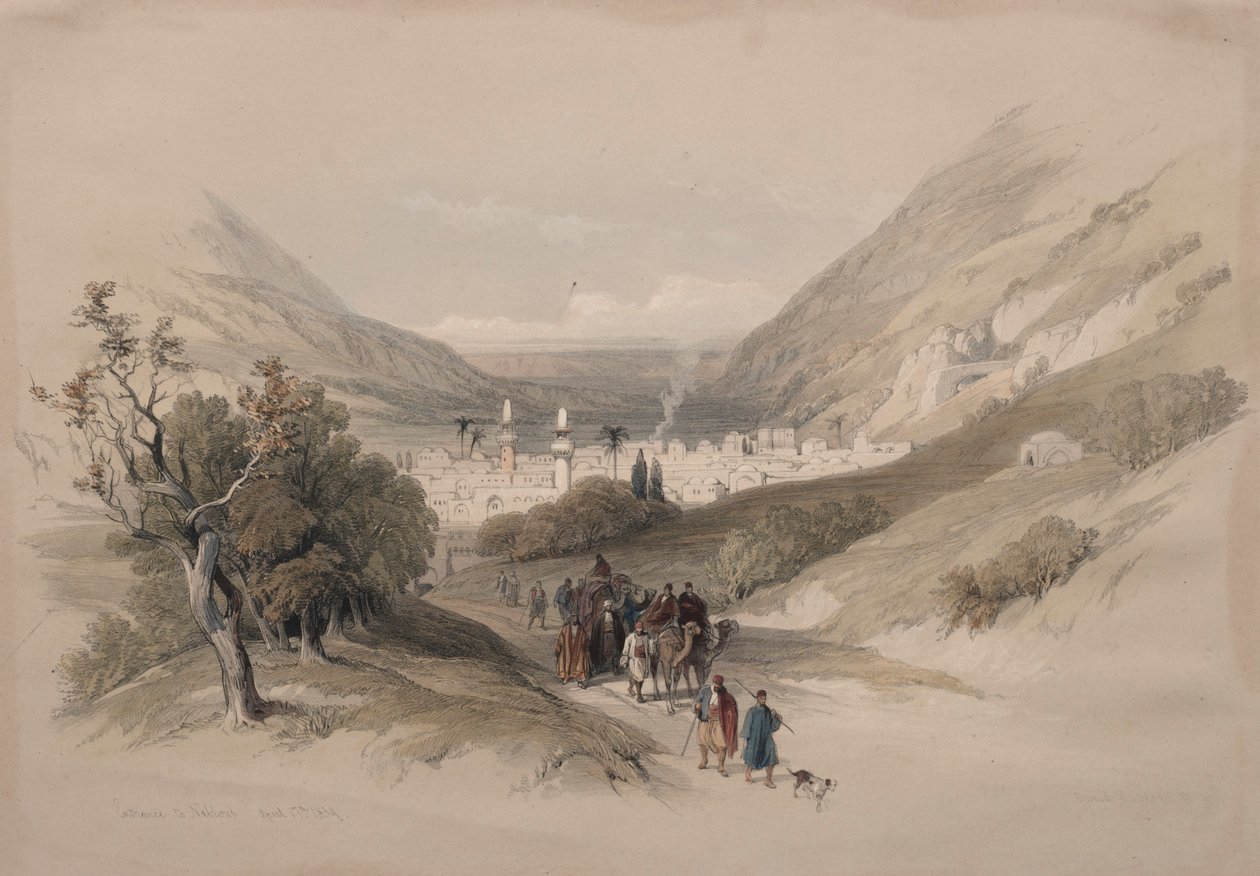 Vchod do Nábulusu, 1839. od David Roberts