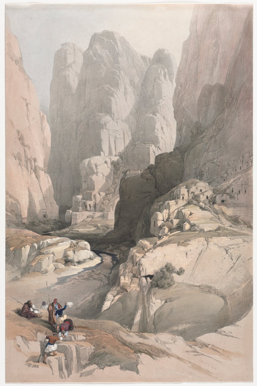 Vchod do Petra, divadlo, 1839. od David Roberts