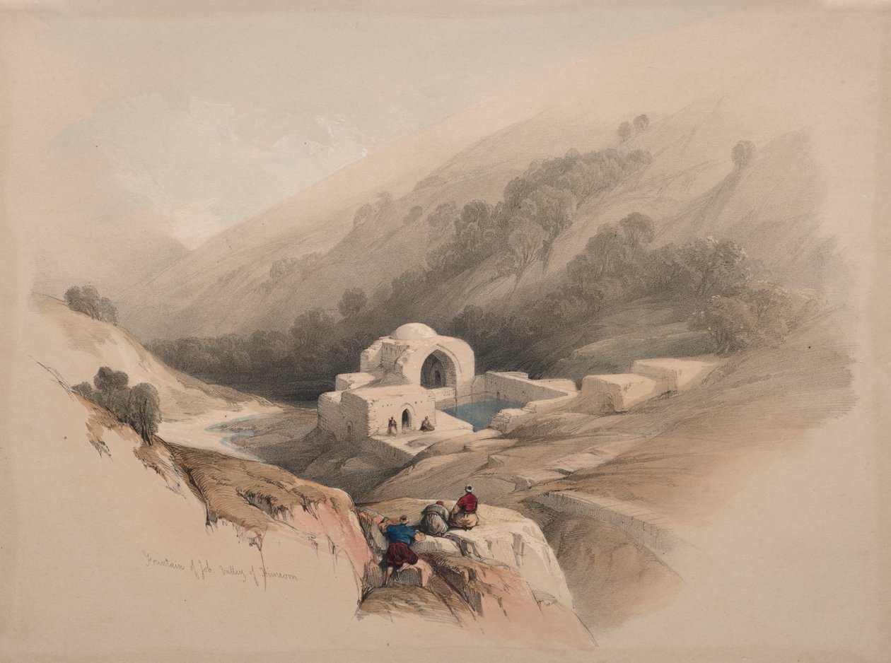 Fountain of Job, Valley of Hinnom od David Roberts