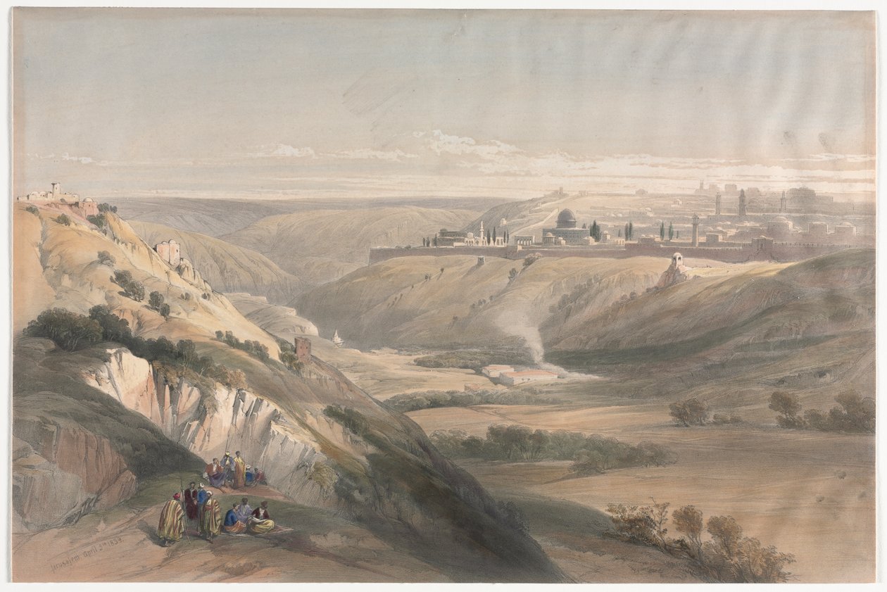 Jeruzalém z Olivetské hory od David Roberts