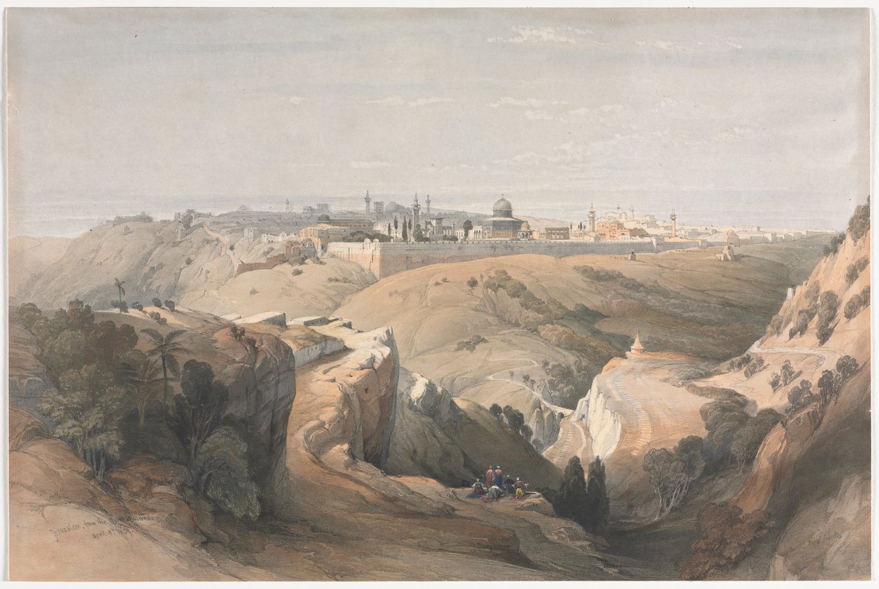 Jeruzalém z Olivetské hory, 1839. od David Roberts