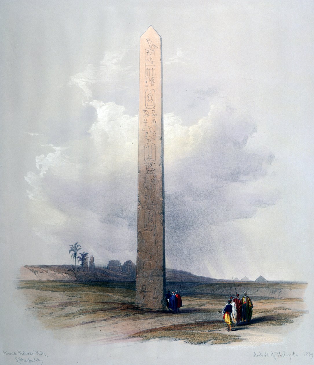 Obelisk z Heliopole, 1839. od David Roberts