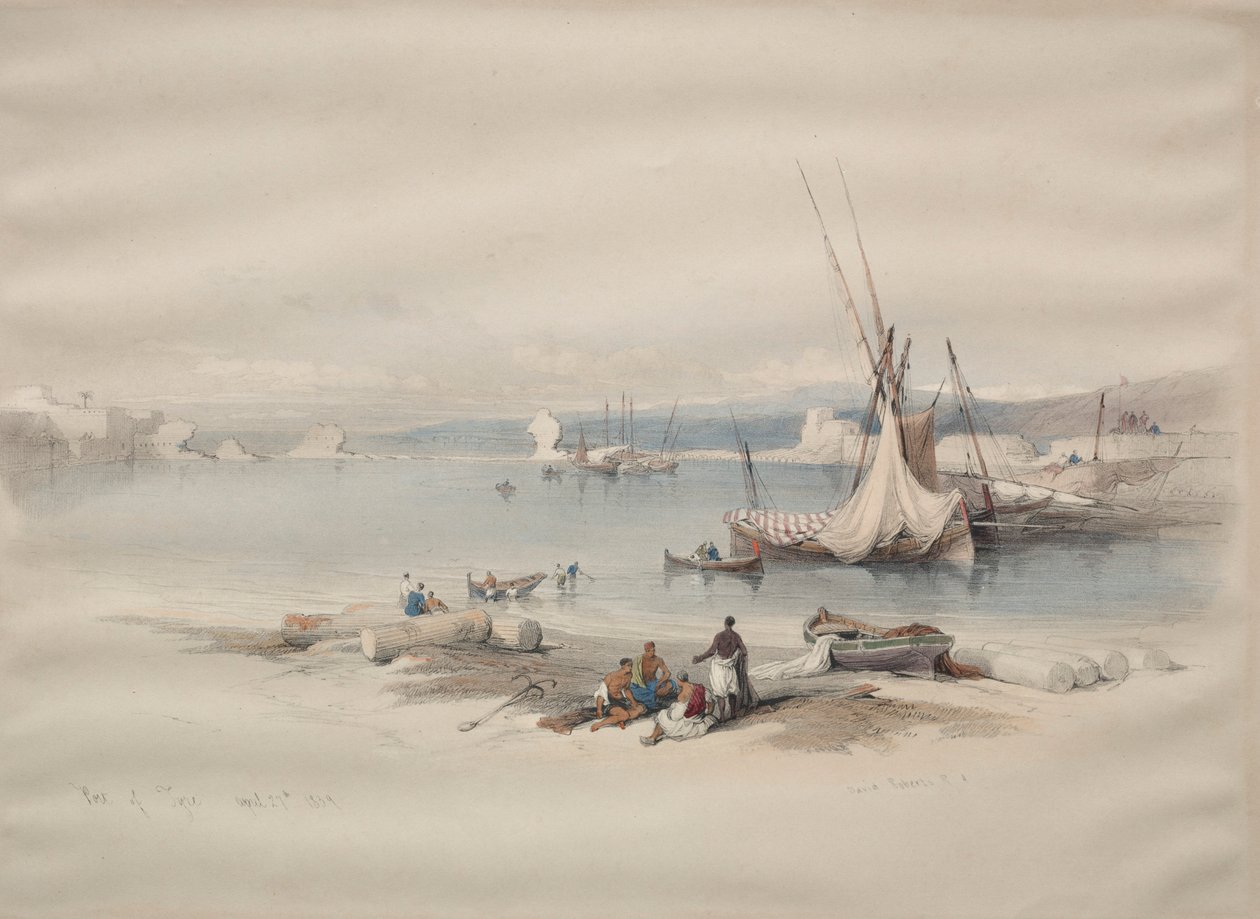 Přístav Tyre, 1839. od David Roberts