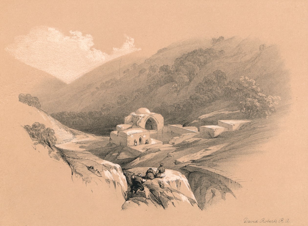 Fontána Job, 1855 od David Roberts