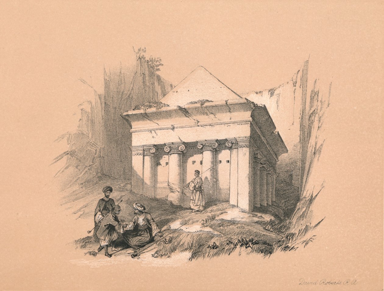 Hrob Zachariáše, 1855 od David Roberts