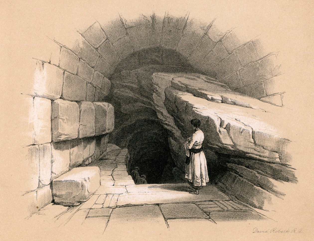 Horní fontána Siloam, 1855. od David Roberts